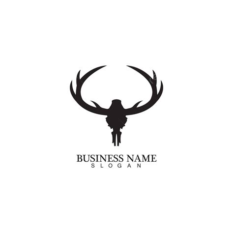 Deer Antlers Logo Template Illustration Design Sign Vintage Stag Vector, Sign, Vintage, Stag PNG ...