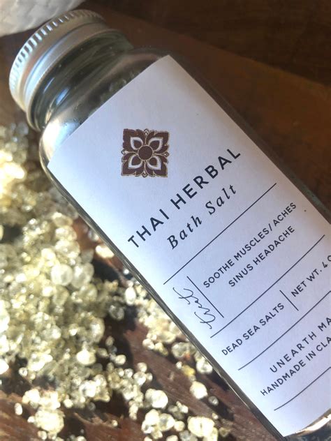 Thai Herbal Bath Salt 4 Oz Glass Jar - Etsy