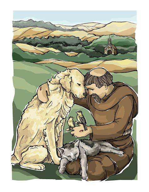 St. Francis of Assisi Art Print 8 x 10 by ModHMary on Etsy