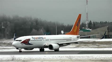 Sunwing Airlines | Boeing 737-800 take off RWY18 | C-GTVG | Val-d'Or (CYVO) - YouTube