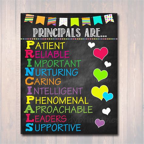 School Principal Poster, Principals Are Acronym Art, School Office Wall Art Decor, School Poster ...