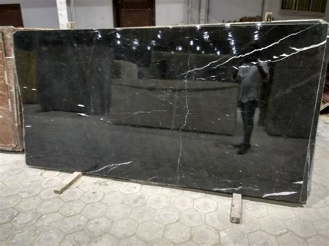 Polished Finish Imported Black Marquina Marble Slab, Thickness: 16 mm at Rs 300/sq ft in Pondicherry