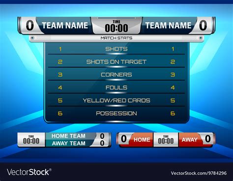 Scoreboard game design Royalty Free Vector Image