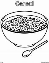 Cereal Coloring Page sketch template