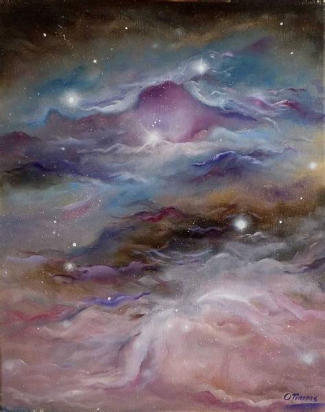 Orion Nebula Painting by Olga Timms | Saatchi Art