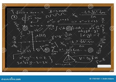 Chalkboard math equations stock vector. Illustration of eraser - 17651661