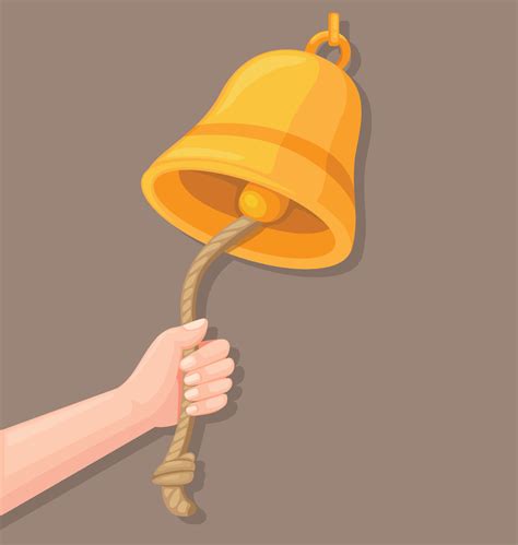 Hand ringing bell with rope icon in cartoon illustration vector 4595191 Vector Art at Vecteezy