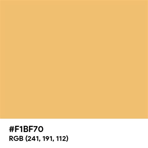 Buff Yellow color hex code is #F1BF70