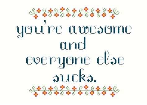 3 Cross Stitch Patterns You're Awesome and Everyone - Etsy