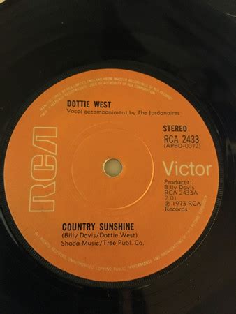 Dottie West – Country Sunshine (1973, Solid Centre, Vinyl) - Discogs