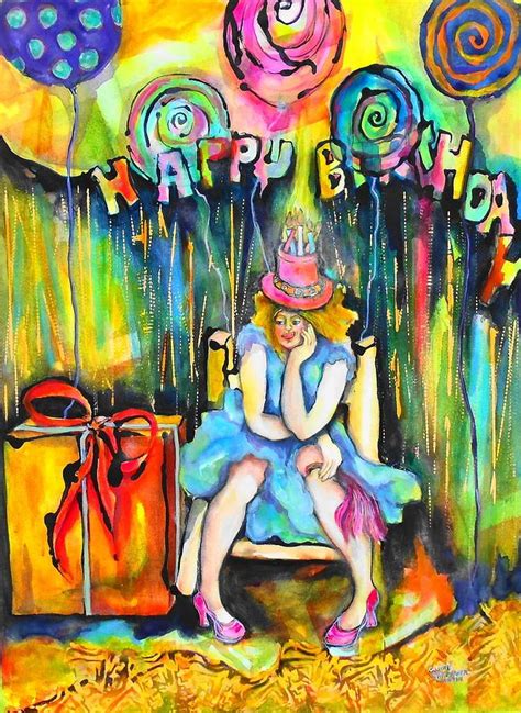 Happy Birthday Painting - Happy Birthday Fine Art Print | Happy birthday painting, Cute happy ...