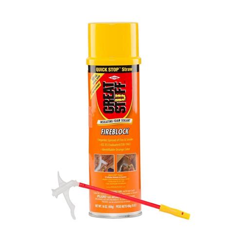 GREAT STUFF 16 oz. Fireblock Insulating Foam Sealant with Quick Stop Straw-99053992 - The Home Depot