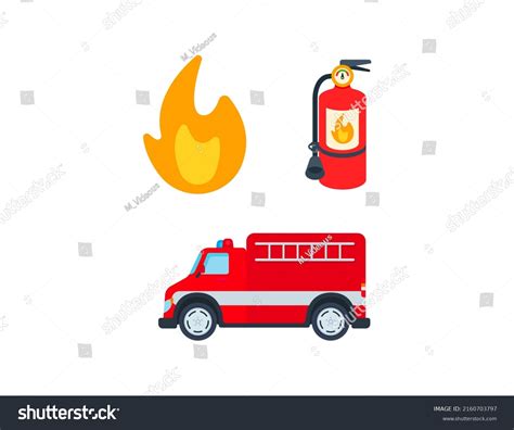 Firefighter Vector Emoji Set Illustrations Firefighter Stock Vector (Royalty Free) 2160703797 ...