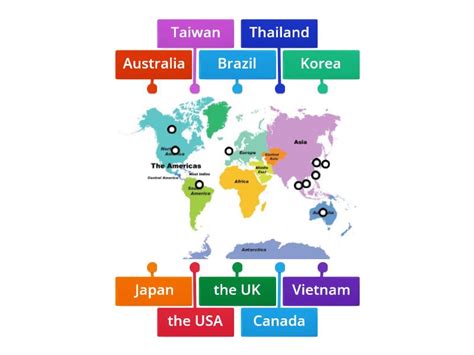 G6 - Countries on the Map - Labelled diagram