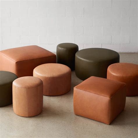 Square Leather Ottomans & Poufs | Ethically-Crafted Leather Furniture – The Citizenry