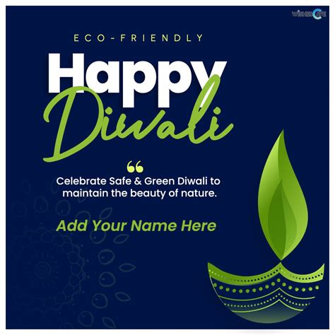 Best Eco-friendly Happy Diwali Card with wishes for Your Beloved Family