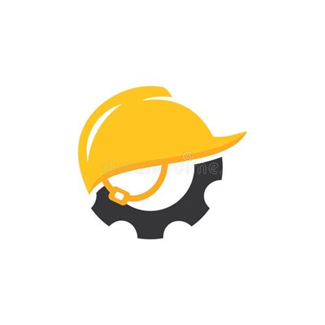 Gear Helmet Construction Logo Design. Building Repairs and Work Safety Vector Icon Graphic Stock ...