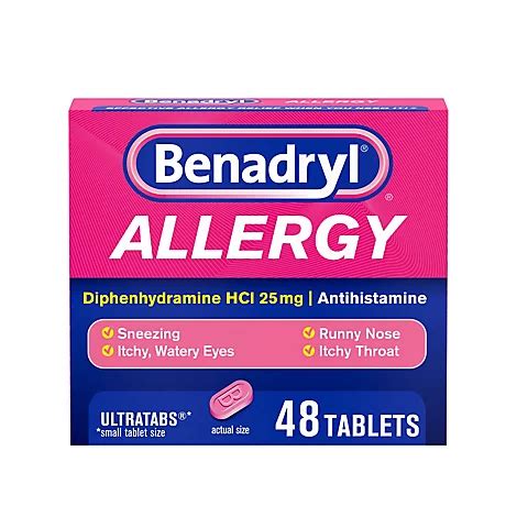 Benadryl Allergy Tablets 25mg - Online Groceries | Safeway