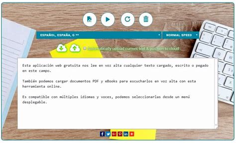 Lector de textos con voz gratuito, también documentos PDF y eBooks