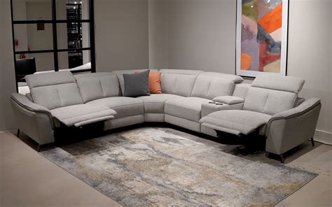 Zafferano Modern Motion Reclining Sectional | Modern Fabric Reclining Sectional – MoFit Home