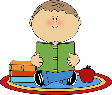 Boy Reading School Book Clip Art - Boy Reading School Book Image | Book clip art, School reading ...