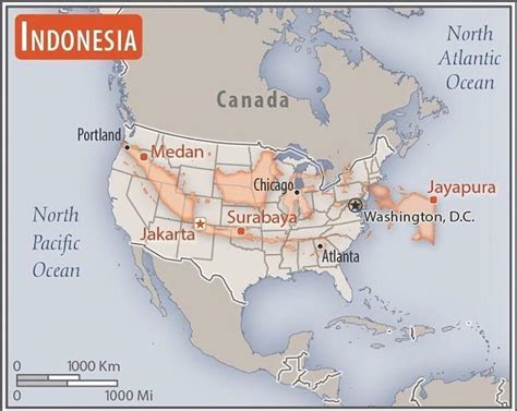 USA vs Indonesia size comparison [1600 x 1200] : r/MapPorn