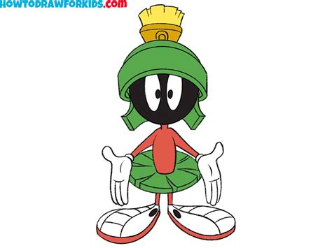 How to Draw Marvin the Martian - Easy Drawing Tutorial For Kids