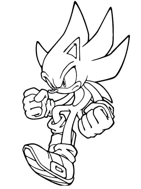 Super Sonic Coloring Pages at GetColorings.com | Free printable ...