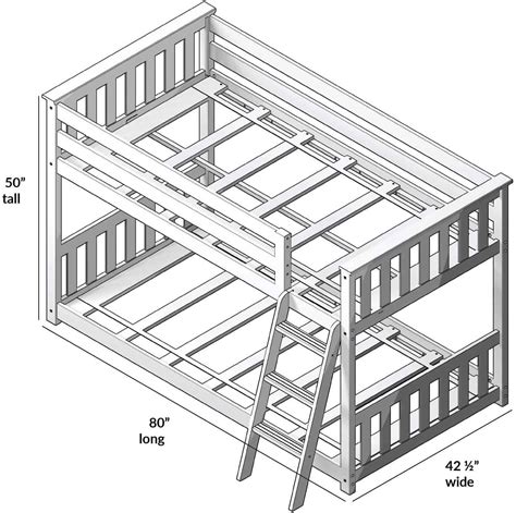 What’s the size of a bunk bed? Guide to Sizes of Different Types of Bunk Beds Shorty Bunk Bed ...