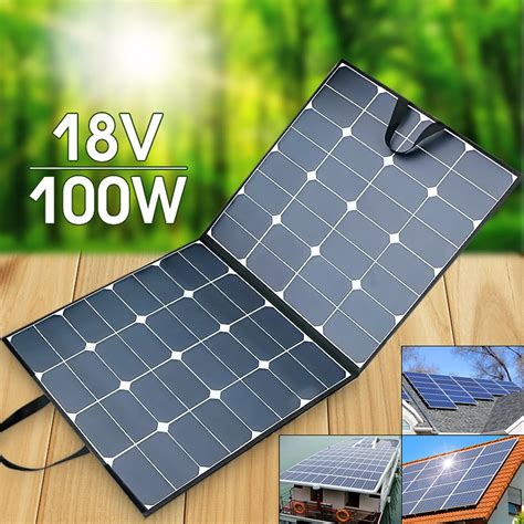 Foldable 100W 18V Solar Panel Charger 100W Folding Flexible Solar Cell ...