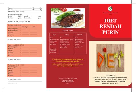 (PDF) Kementerian Kesehatan RI DIET RENDAH PURIN PEMBAGIAN MAKANAN SEHARI | imamatul faizah ...