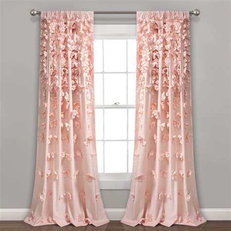 Lush Decor Riley Window Curtain Panel Blush Single 54x84 - Walmart.com - Walmart.com