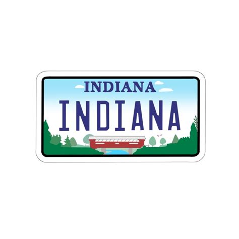 Indiana License Plate Vinyl Decal Indiana Sticker Laptop - Etsy