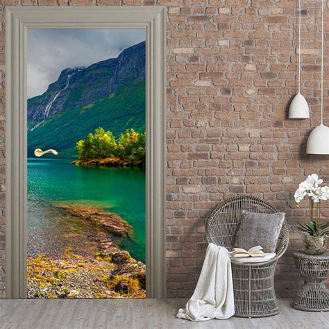 3D Nature Landscape Door Mural, Removable Door Decal, Peel and Stick ...