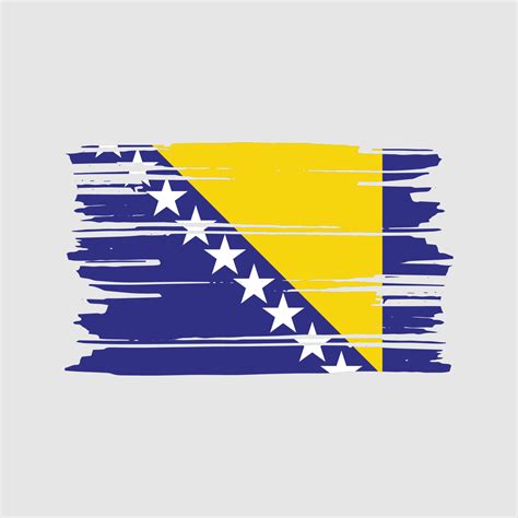 Bosnia Flag Brush Vector. National Flag Design 11428648 Vector Art at ...