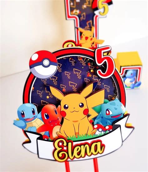 Pokemon Cake Topper | Cumpleaños de pokemon, Decoracion cumpleaños pokemon, Fiesta pokemon