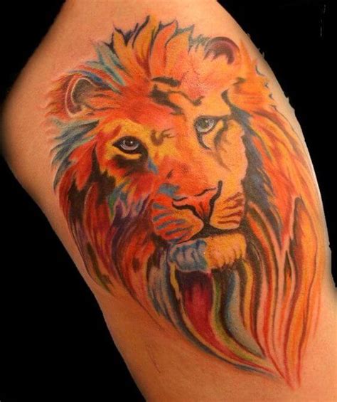 12+ Best Colorful Lion Tattoo Designs - PetPress