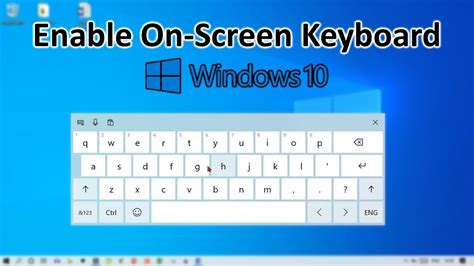 How to Enable On Screen virtual Keyboard in Windows 10 - YouTube