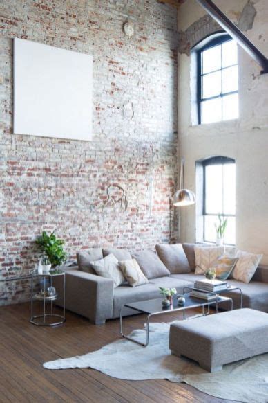 60 Fascinating Exposed Brick Wall Ideas for Living Room - Hoommy.com | Brick interior wall, Loft ...