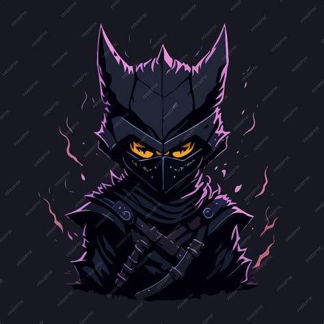 Premium Vector | Unleash your inner assassin with this artwork featuring a sleek mask and a bold ...