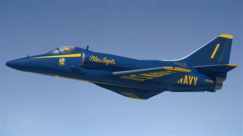 3D model A4 Skyhawk Blue Angels - TurboSquid 1996852