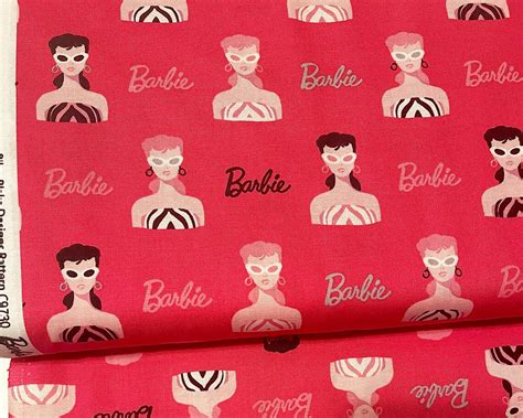 Barbie Fabric Main Hot Pink Fabric Barbie Mattel From Riley | Etsy