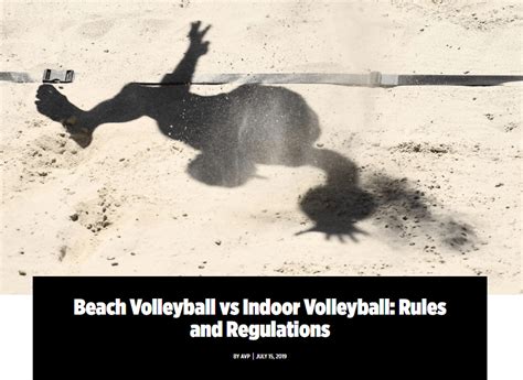 Beach Volleyball vs Indoor Volleyball: Rules and Regulations - MBsand