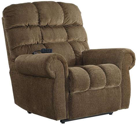 Signature Design by Ashley Ernestine Power Lift Recliner with Rolled ...