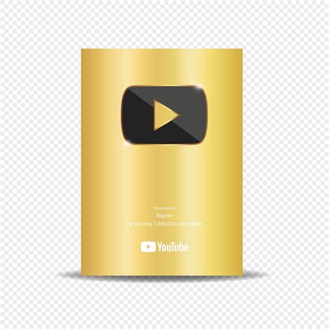 Youtube Gold Play Button Award 13191705 Vector Art at Vecteezy