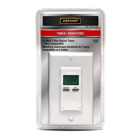 Defiant Indoor In-Wall 7-Day Programmable Digital Timer Light Switch Timer | The Home Depot Canada