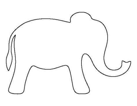 Printable Simple Elephant Outline - Printable Word Searches