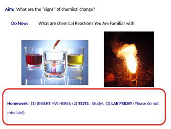 Signs of Chemical Change by John smith | Teachers Pay Teachers