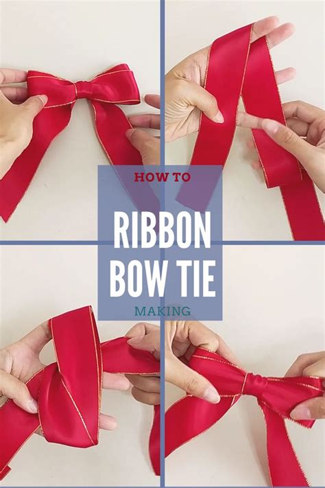 diy ribbon bow tie for gift wrapping | Christmas bows diy, Bows diy ...