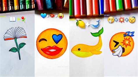 satisfying emoji mix art | mix emoji drawing | creative satisfying art ...